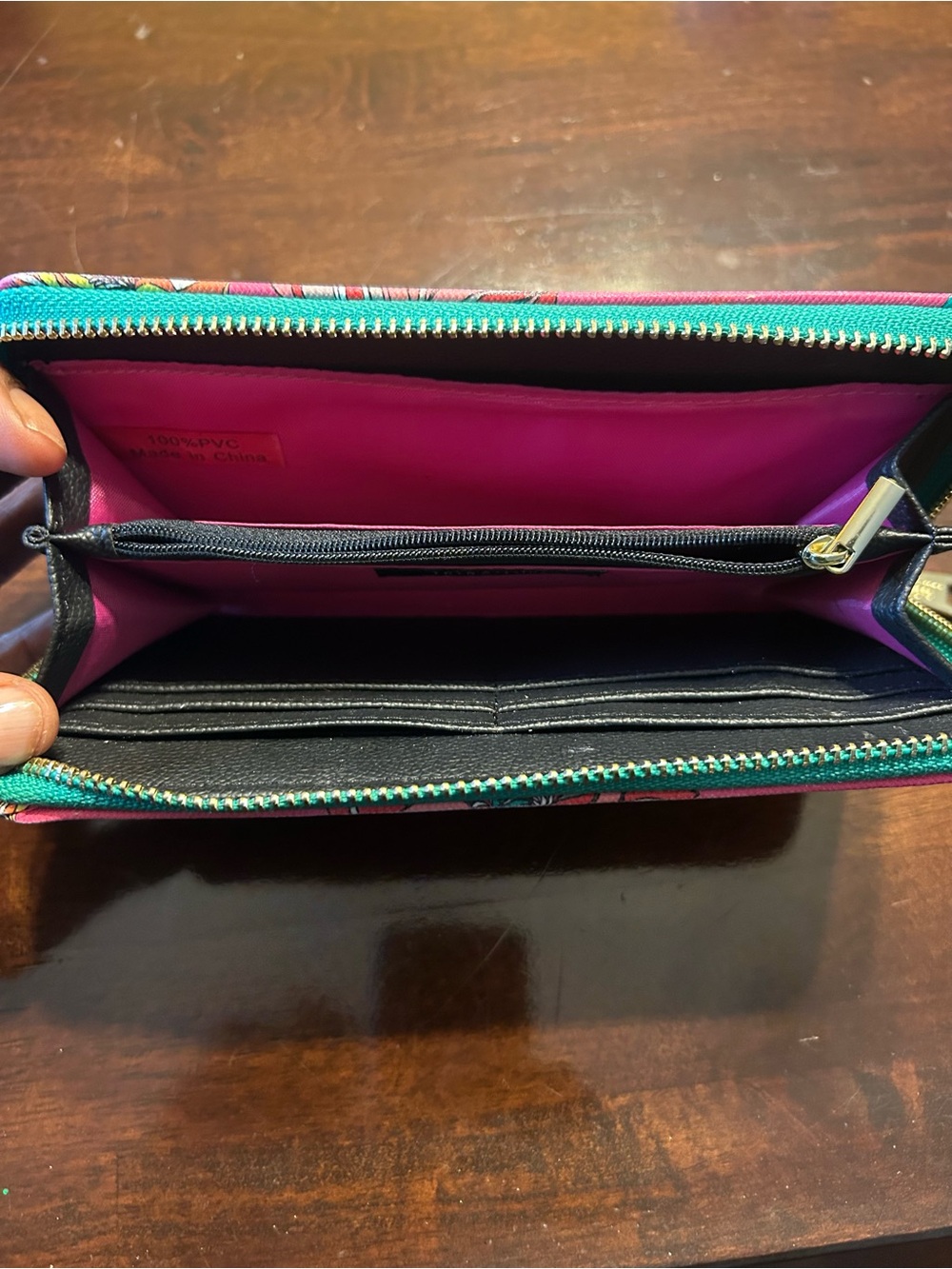 Floral Zip-Around Wallet - Pink - Picture 3 of 3